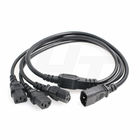 Cable del cable eléctrico de la PC de la PDU de UPS, C14 3 al cable de extensión de x C13 10A 250V los 60cm el 1m