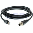 M12 varón del Uno-código 8pins RJ45 al cable de Ethernet Cat6 para la cámara industrial de Cognex