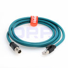 Cable de Ethernet flexible M12, X-cifrado 8 poste al cable protegido Cat6 del interfaz del RJ45 Gigabit Ethernet