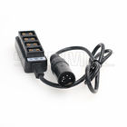 4 Pin XLR al cable de transmisión de la cámara del golpecito de 4 puertos D para el monitor ROJO de la lógica de la cámara TV de ARRI