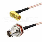 Nuez de tabique hermético de BNC para codear el cable coaxial de SMA RF, cable coaxial de la extensión RG316 de la coleta