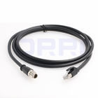M12 X-cifró 8 poste al cable de Ethernet flexible, cable flexible industrial de la red Cat6