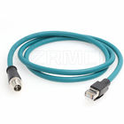 Varón protegido Cat6 flexible del Pin M12 8 Xcode del cable de Ethernet de la cámara industrial al RJ45