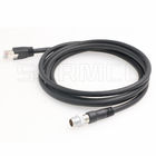 M12 8 varón del Pin Xcode al cable de Ethernet flexible del RJ45 TAIYO, cable flexible protegido Cat6