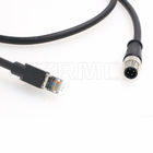Cat5e industrial protegió al varón cifrado D flexible del Pin del cable de Ethernet M12 4 al varón RJ45