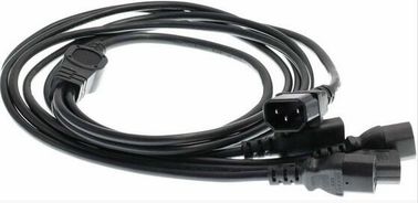 Varón C14 del IEC 320 del cable del cable eléctrico a 4XC13